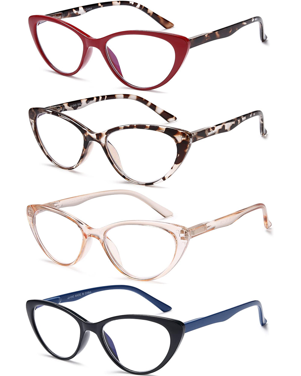 EYEURL cat-eye reading glasses with spring hinges offer comfortable fit for all-day wear