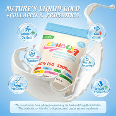 EYHBQIA collagen-colostrum powder tub ready-to-use daily formula for routine.