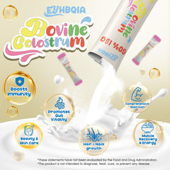 EYHBQIA colostrum powder with IgG 60 percent bottle highlights immune support potential