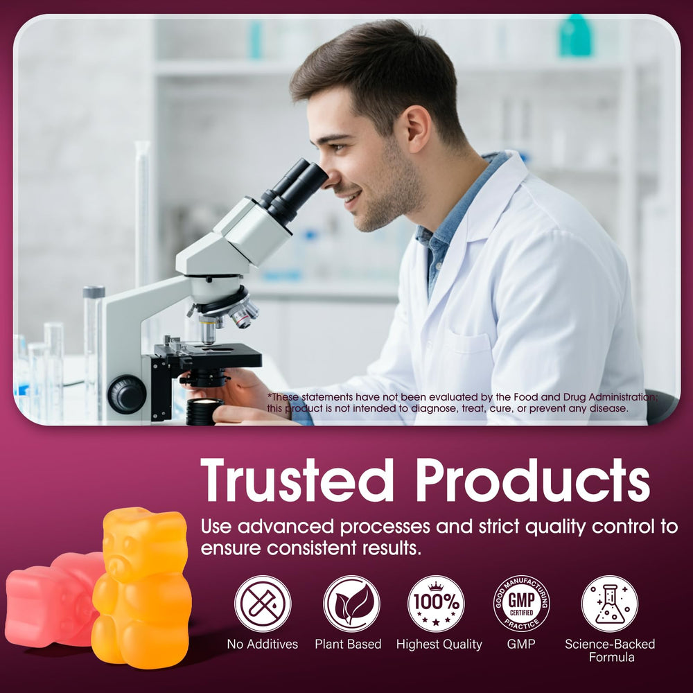 EYHBQIA natural fruit-flavored gummies with low sugar for a tasty routine.