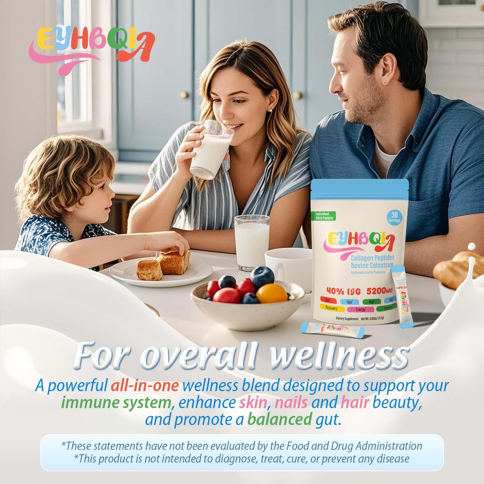 EYHBQIA immune-support gut-wellness graphic suggests overall balance.