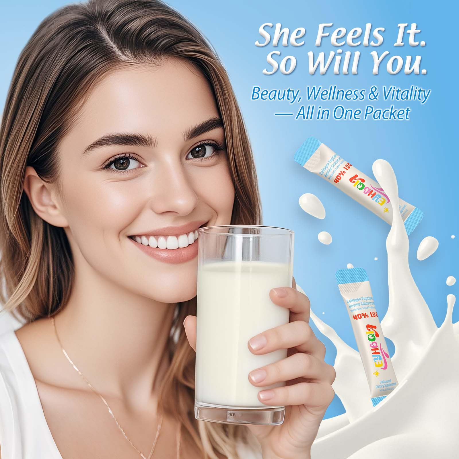 EYHBQIA ready-to-mix packets on the go for busy lifestyles.