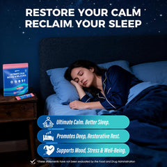 EYHBQIA Ultimate Calm Drink Mix scoop demonstrates easy daily use for calmer moments.