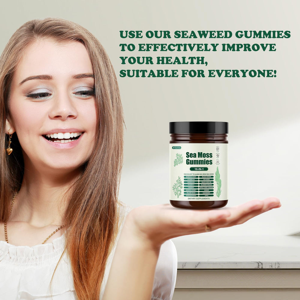 Eyowea Sea Moss Gummies ashwagandha ingredient, potential stress support in a chewable.