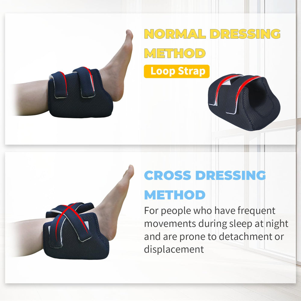 EZ Assistive Heel Protector Cushion optional secure strap enhances stability on the foot.