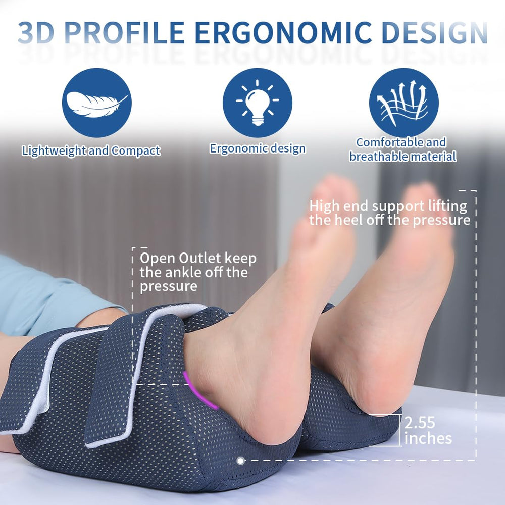 EZ Assistive Heel Protector Cushion mesh fabric enables air flow for cool skin.