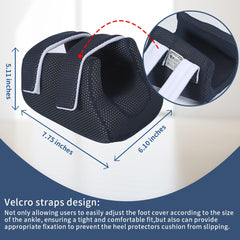 EZ Assistive Heel Protector Cushion with Velcro straps secures a snug fit.
