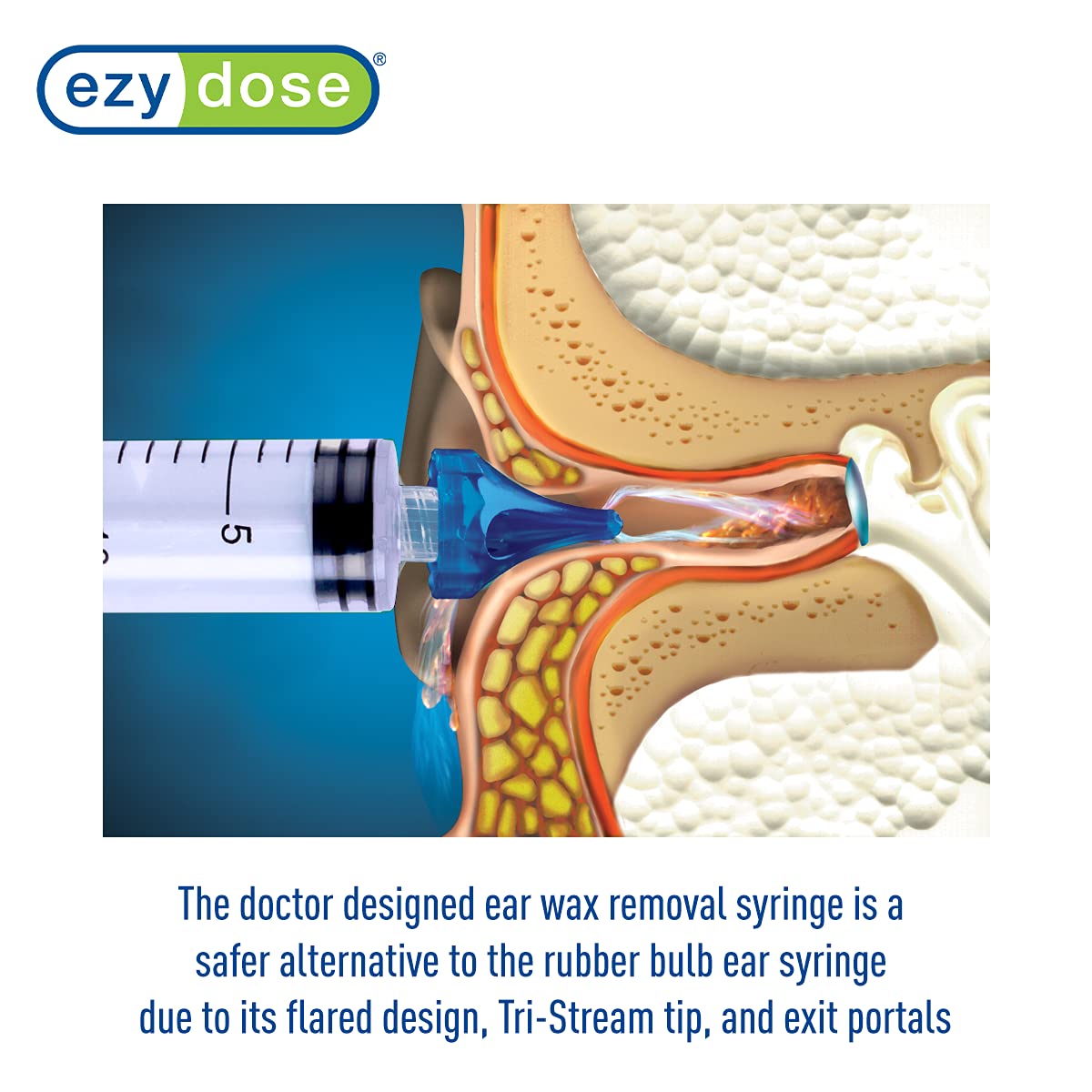EZY DOSE tri-stream-safety-tip demonstrates ergonomic application for confident use