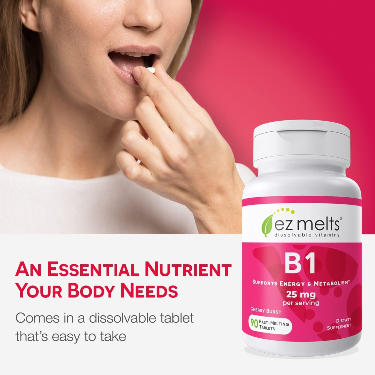 EZ Melts B1 manufactured in the USA with plant-based, allergen-friendly ingredients