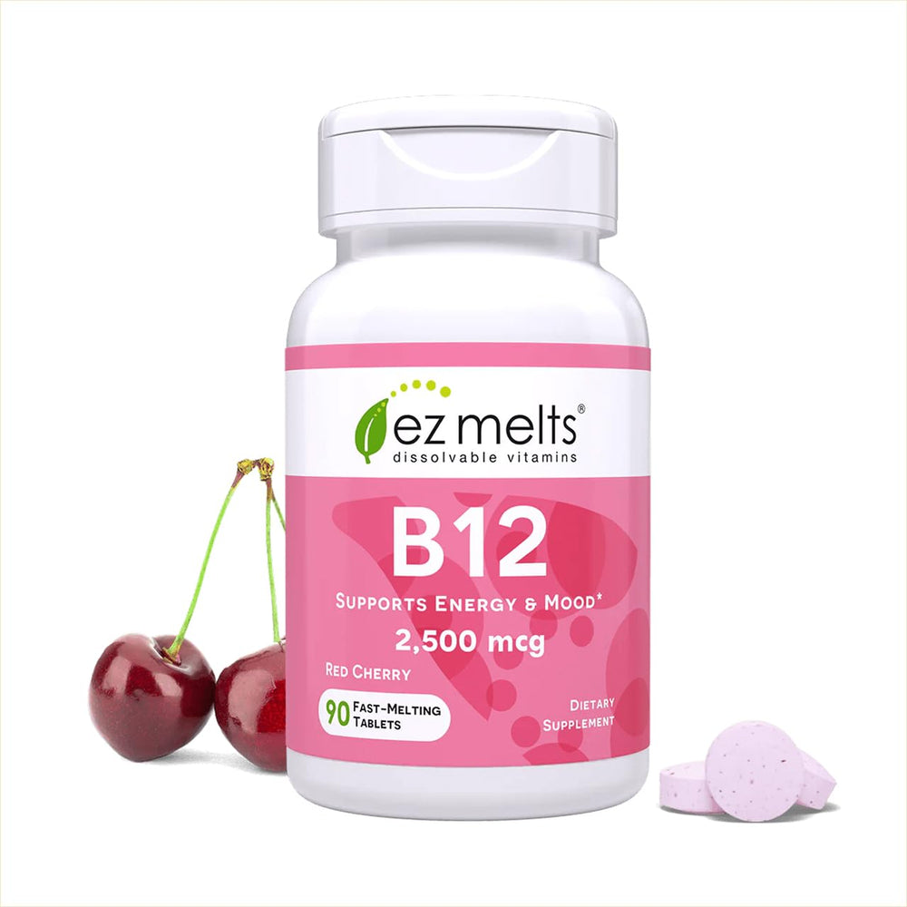 Ez Melts B12 dissolvable tablet dissolves quickly for energy support
