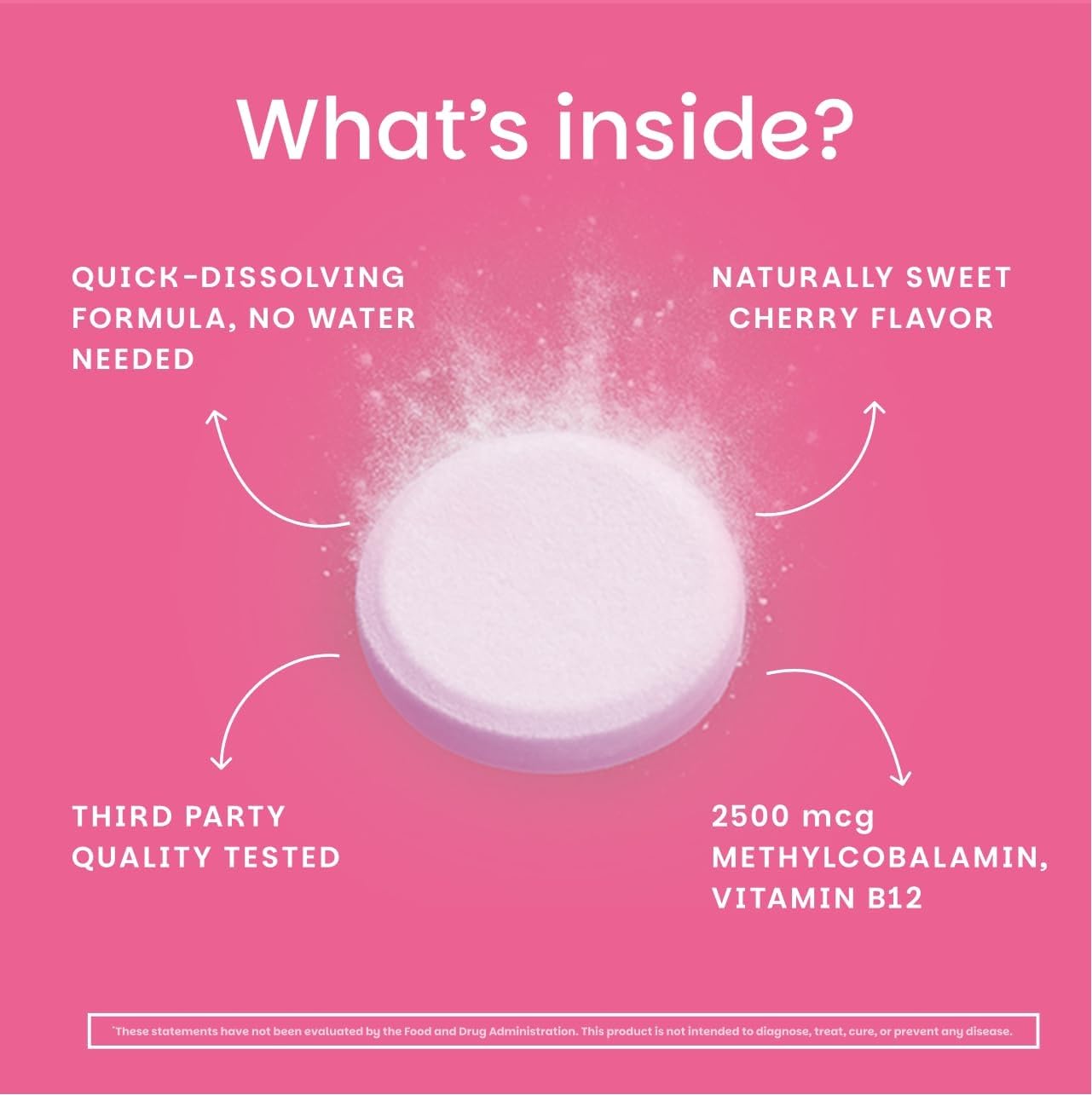 Methylcobalamin bioactive form on EZ Melts B12 label