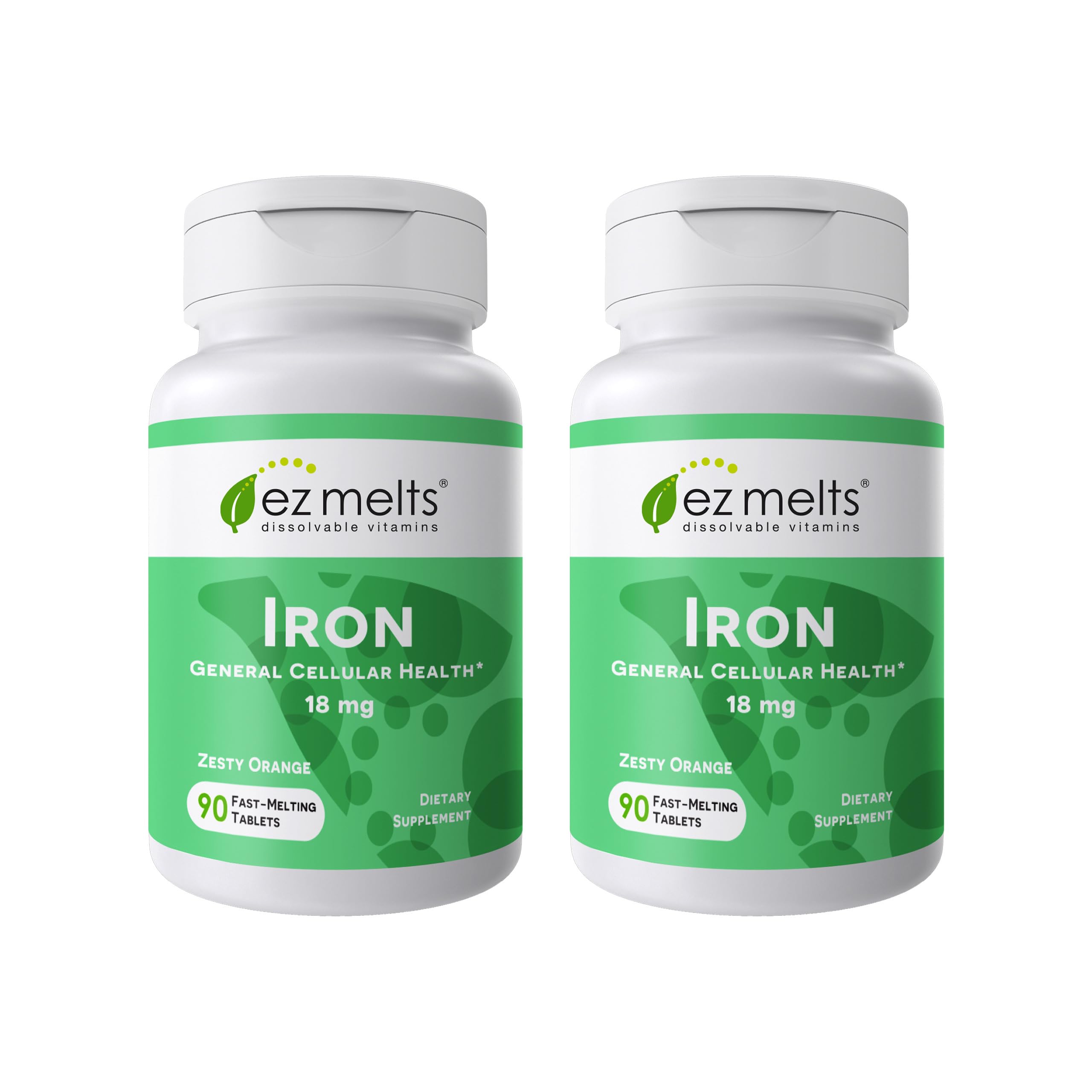 EZ Melts dissolvable iron bottle ready for easy daily iron support