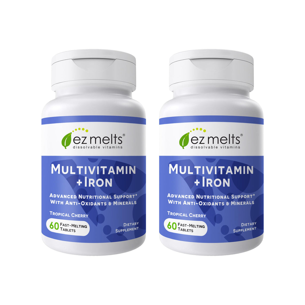 EZ Melts dissolvable multivitamin peach tablet ready to melt in your mouth