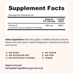 EZ Melts Vitamin C 500 mg two-pack packaging for monthly supply convenience