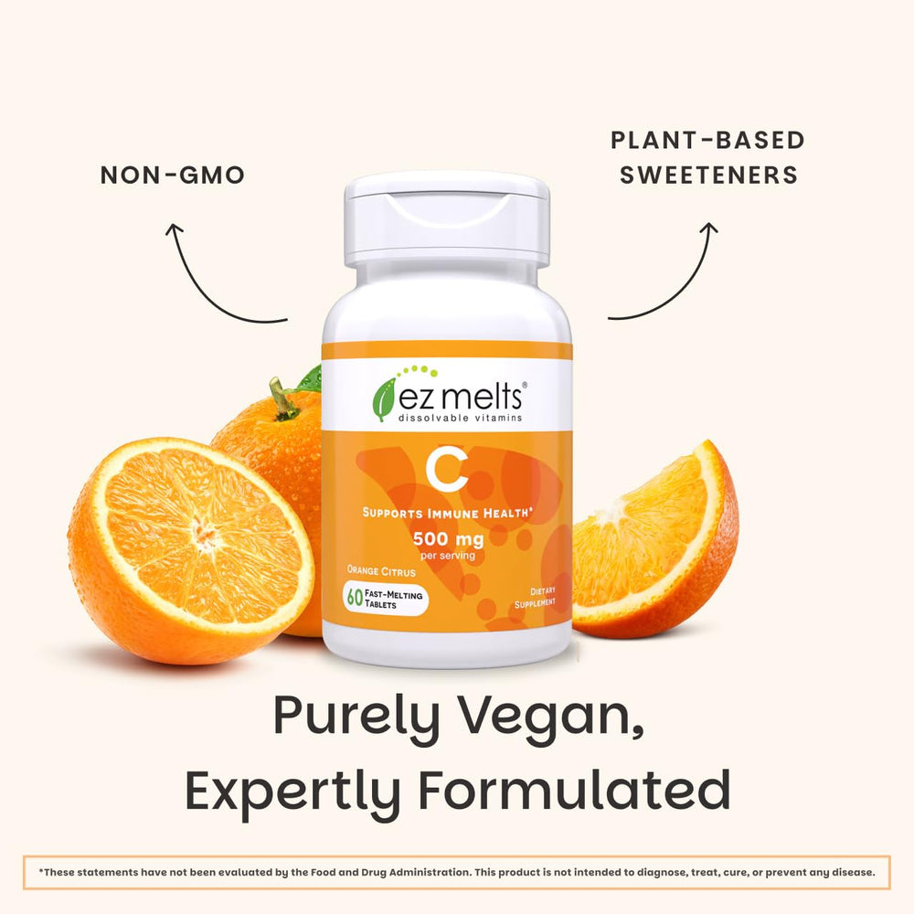 EZ Melts Vitamin C 500 mg vegan dairy-free formula