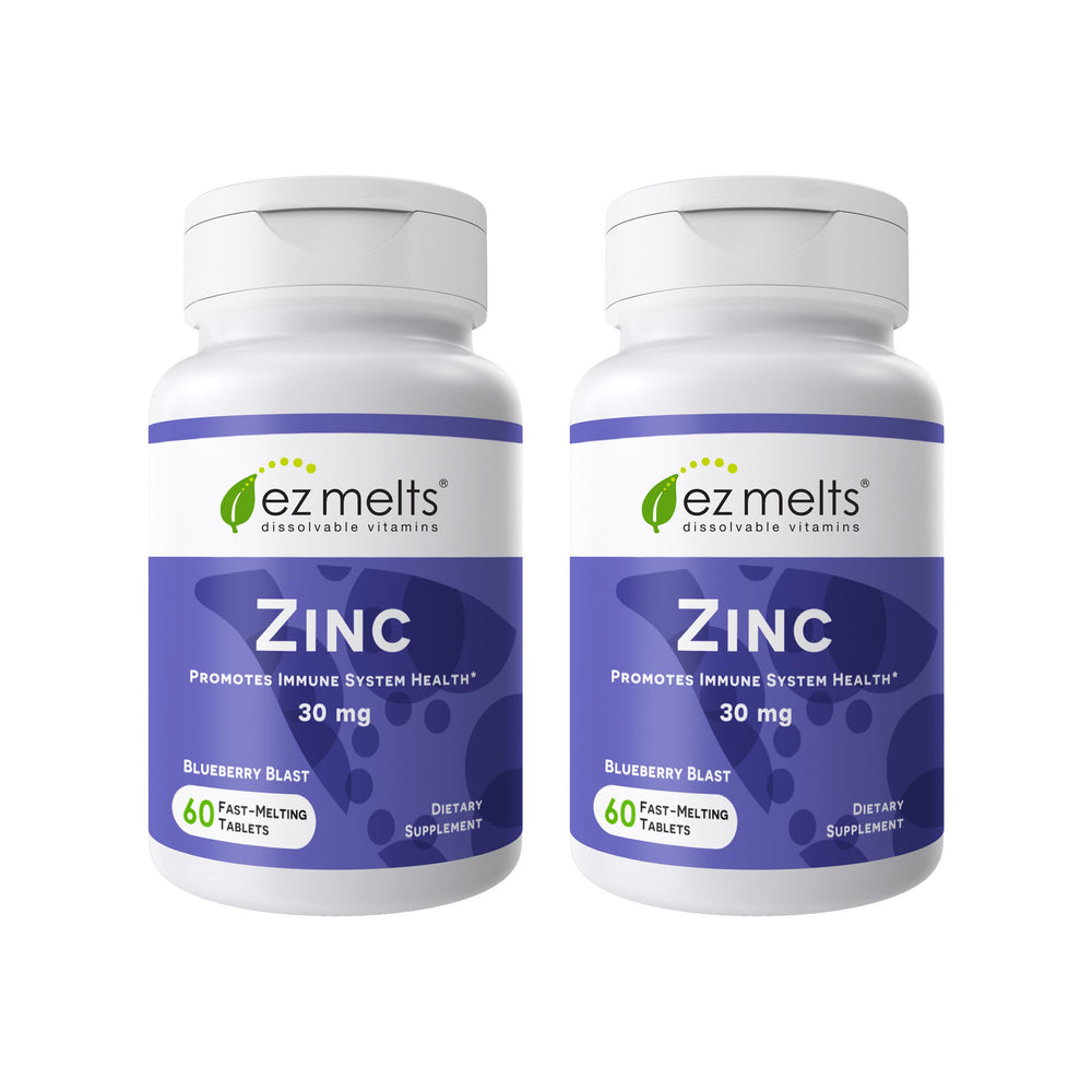 EZ Melts zinc 30 mg pack hero — convenient on-the-go daily zinc.