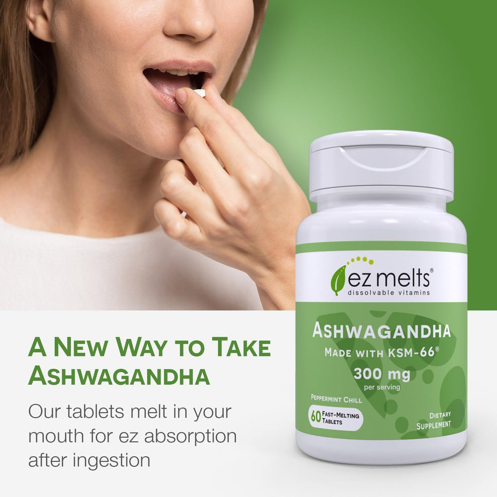 EZ Melts dissolving tablet in mouth demonstrates quick absorption