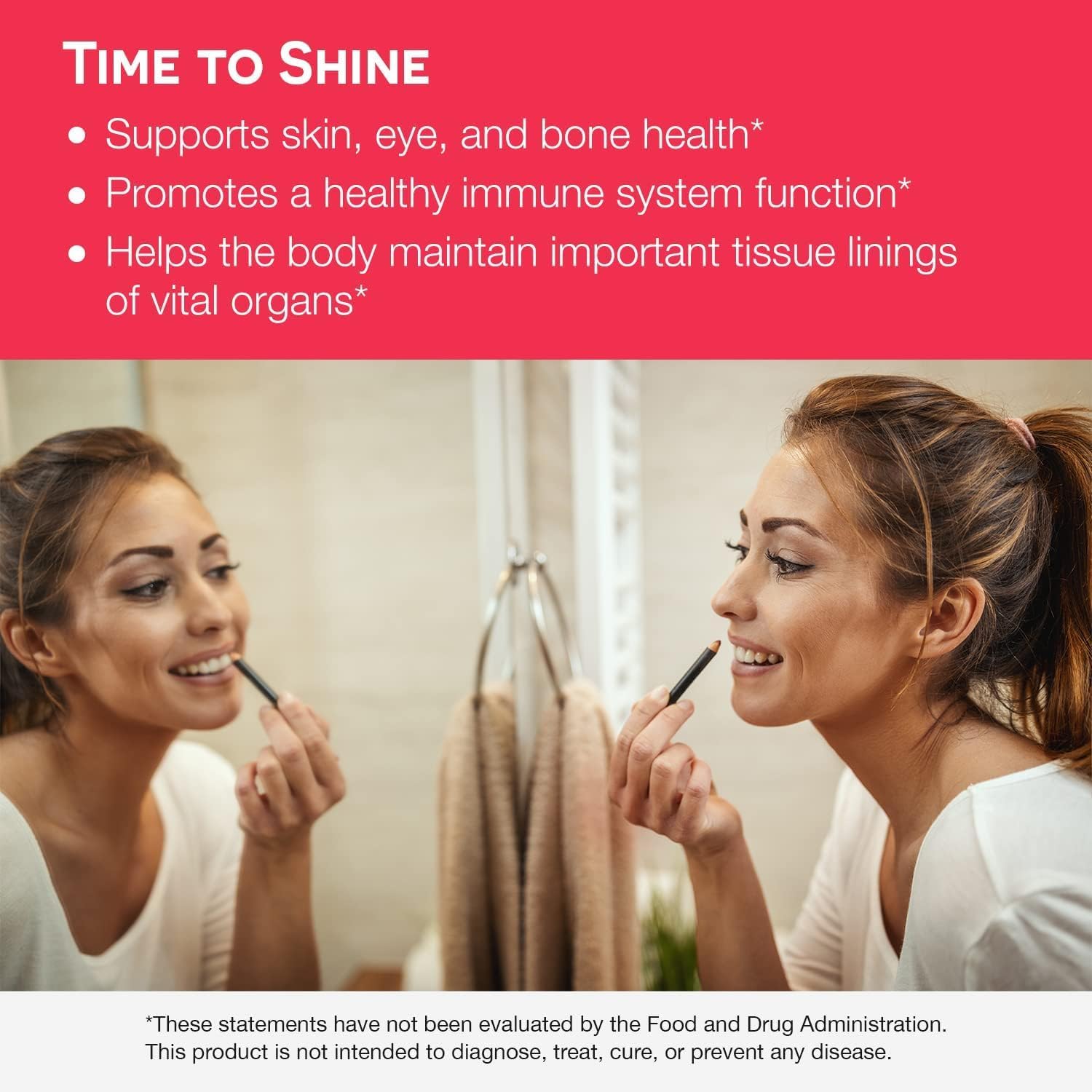 EZ Melts vitamin A supports eye health as part of daily routine.