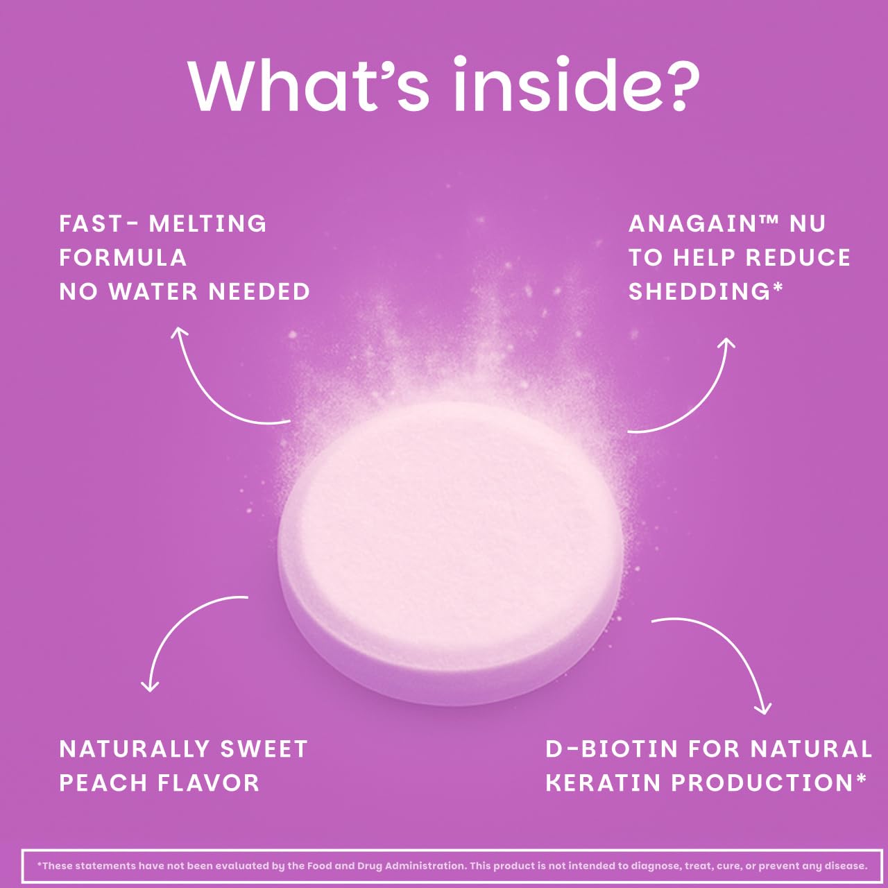 EZ Melts Hair Health Complete packaging emphasizes bamboo silica content