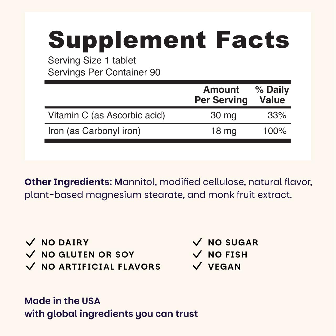 EZ Melts Iron tablet dissolving in mouth for quick absorption
