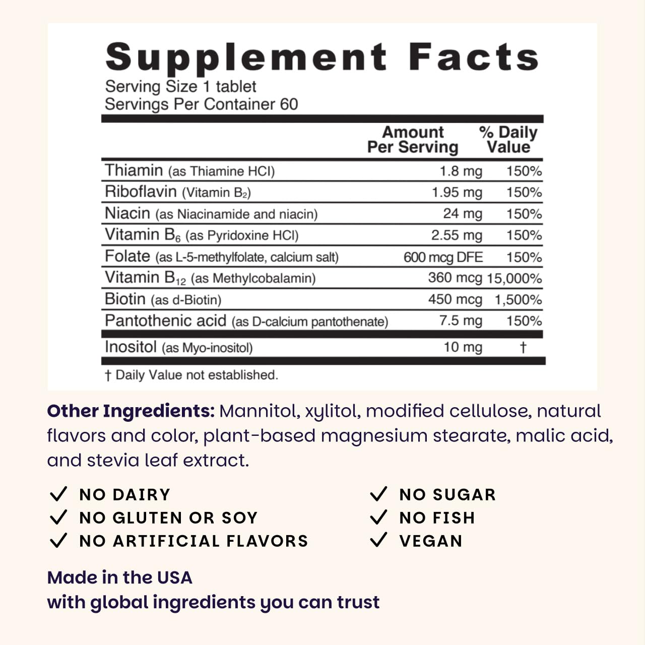 EZ Melts methyl B12 and methyl folate for focused mood support.