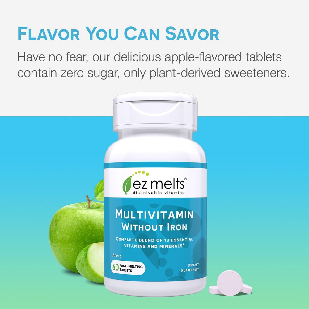 EZ Melts methylated B12 and folate forms for easier absorption and daily nutrition.