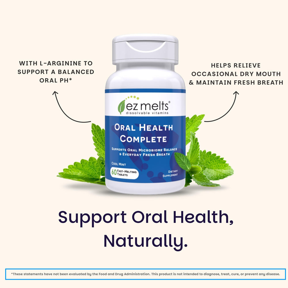 Graphic highlighting four probiotic strains for oral microbiome balance.