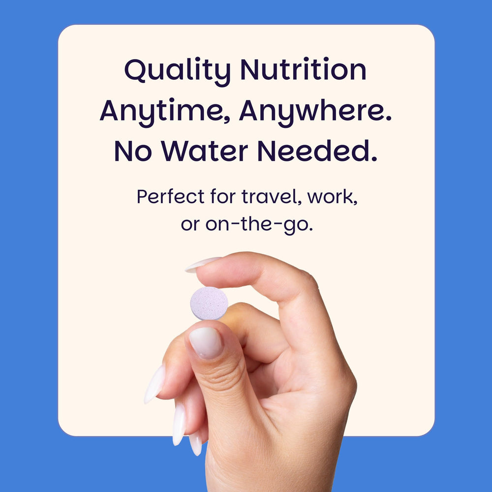 Vegan and non-GMO label emphasizes clean, animal-free formula.