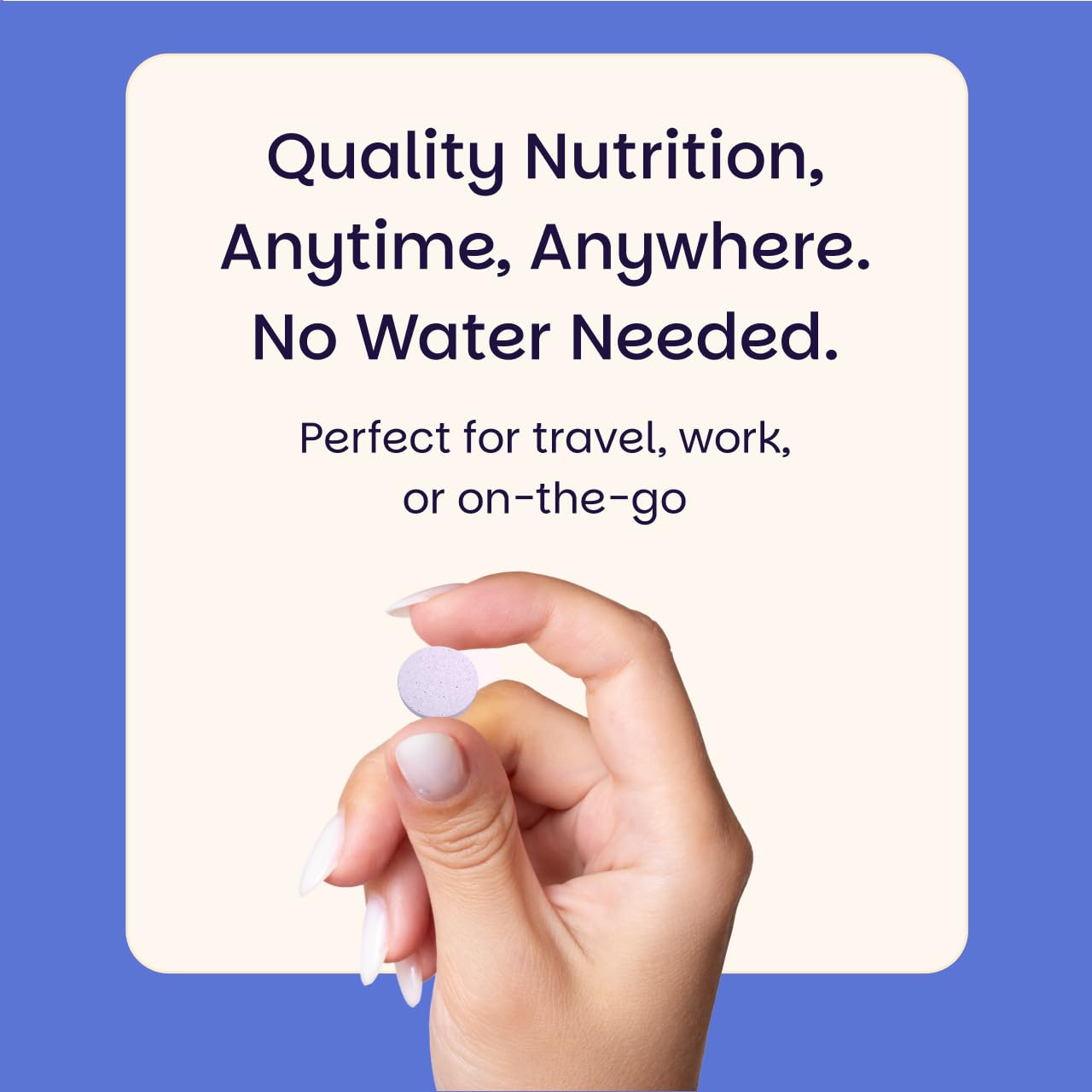 EZ Melts eco-friendly packaging showcases sustainable vegan supplement branding.