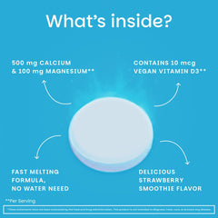 EZ Melts strawberry smoothie flavor appeals to taste while supporting daily micronutrient intake.