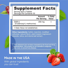 EZ Melts SAM-e sugar-free tablets suitable for sugar-free diets