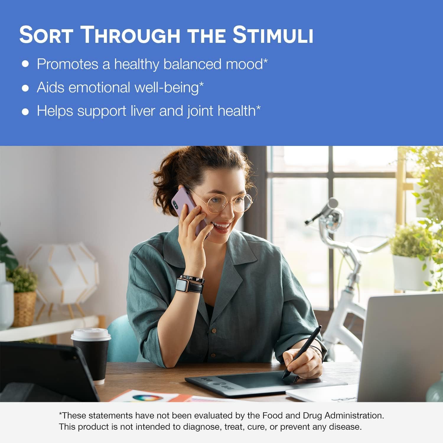 EZ Melts SAM-e tablet dissolving on tongue to simplify daily routine