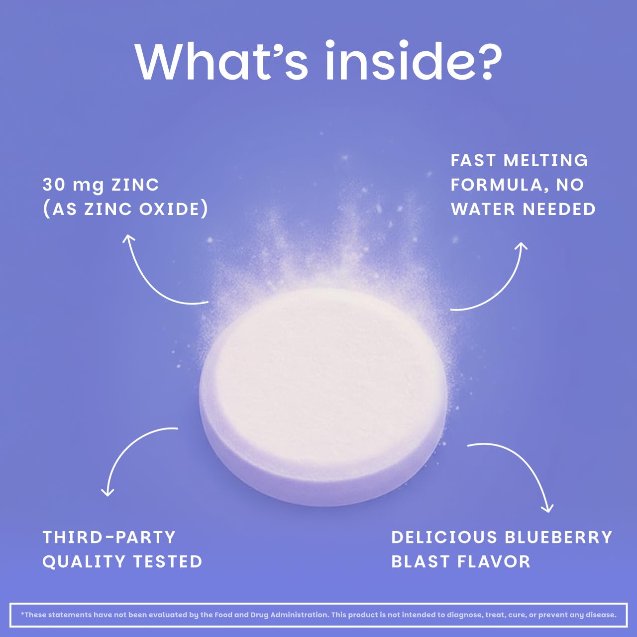 EZ Melts Zinc supports digestive health and comfort.