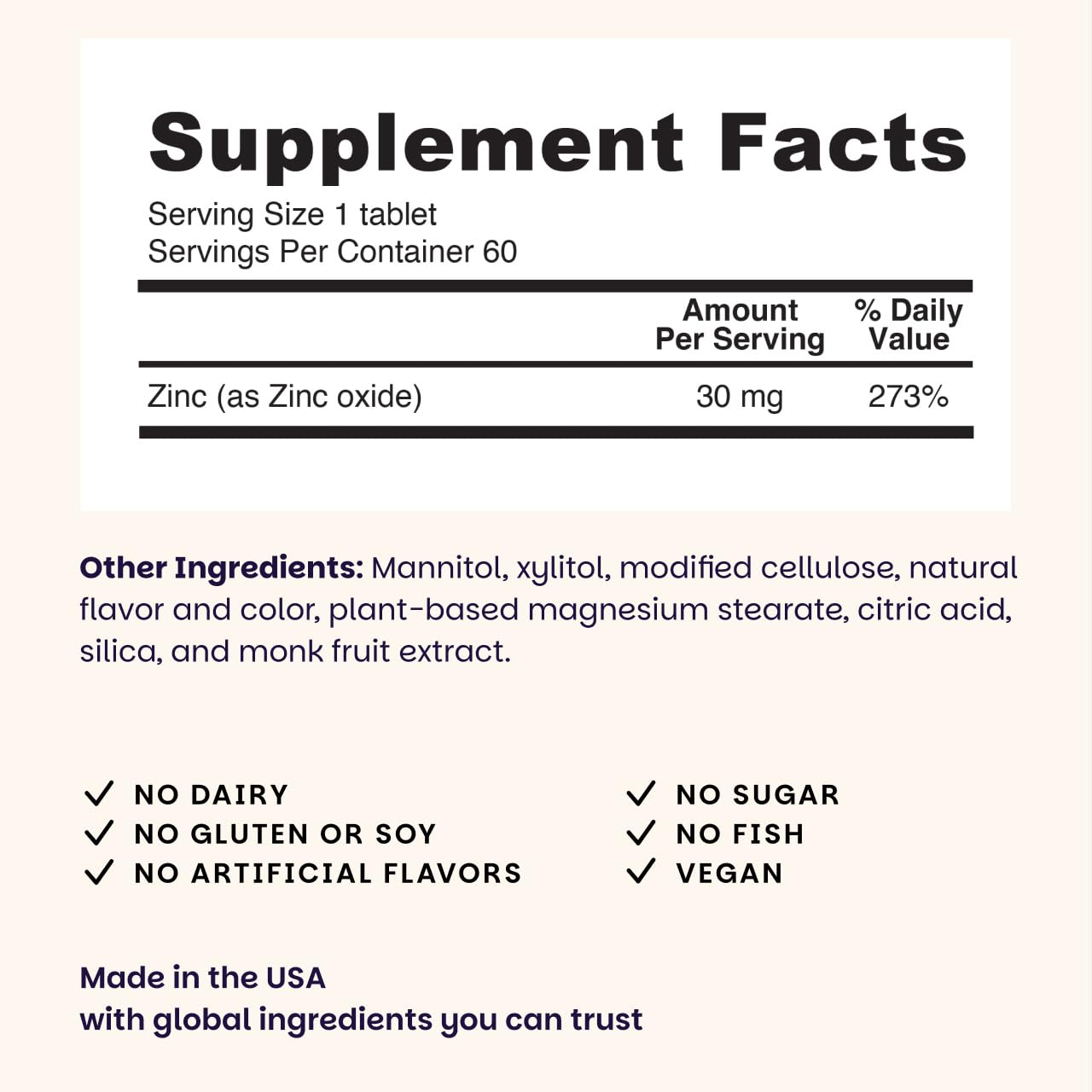 EZ Melts Zinc skin wellness for a healthy appearance.