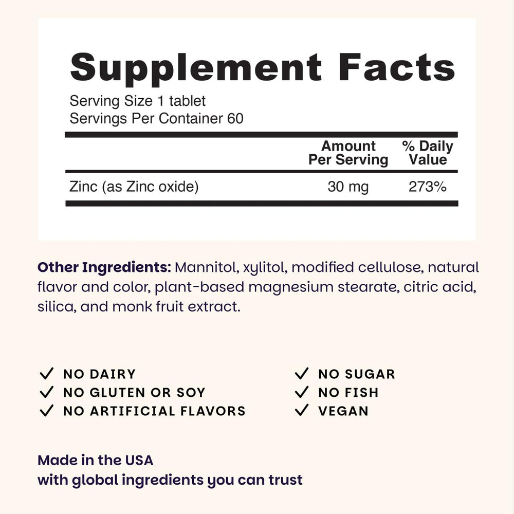EZ Melts Zinc skin wellness for a healthy appearance.