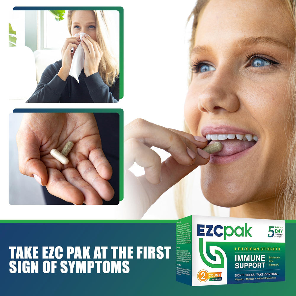 EZC Pak dosing schedule card included with box