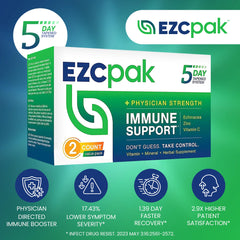 EZC Pak immune support pack box front for easy regimen
