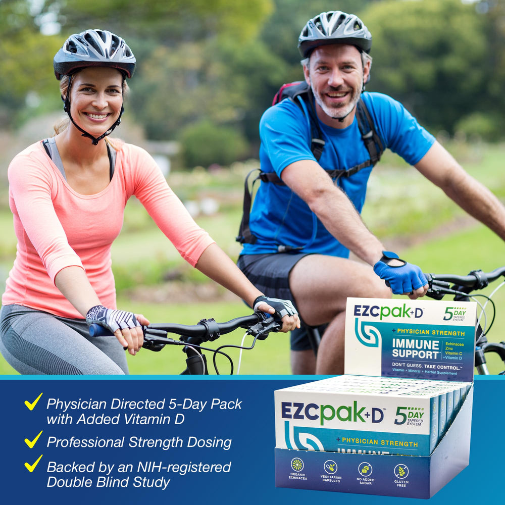 EZC Pak packaging design highlighting clean, patient-friendly branding.