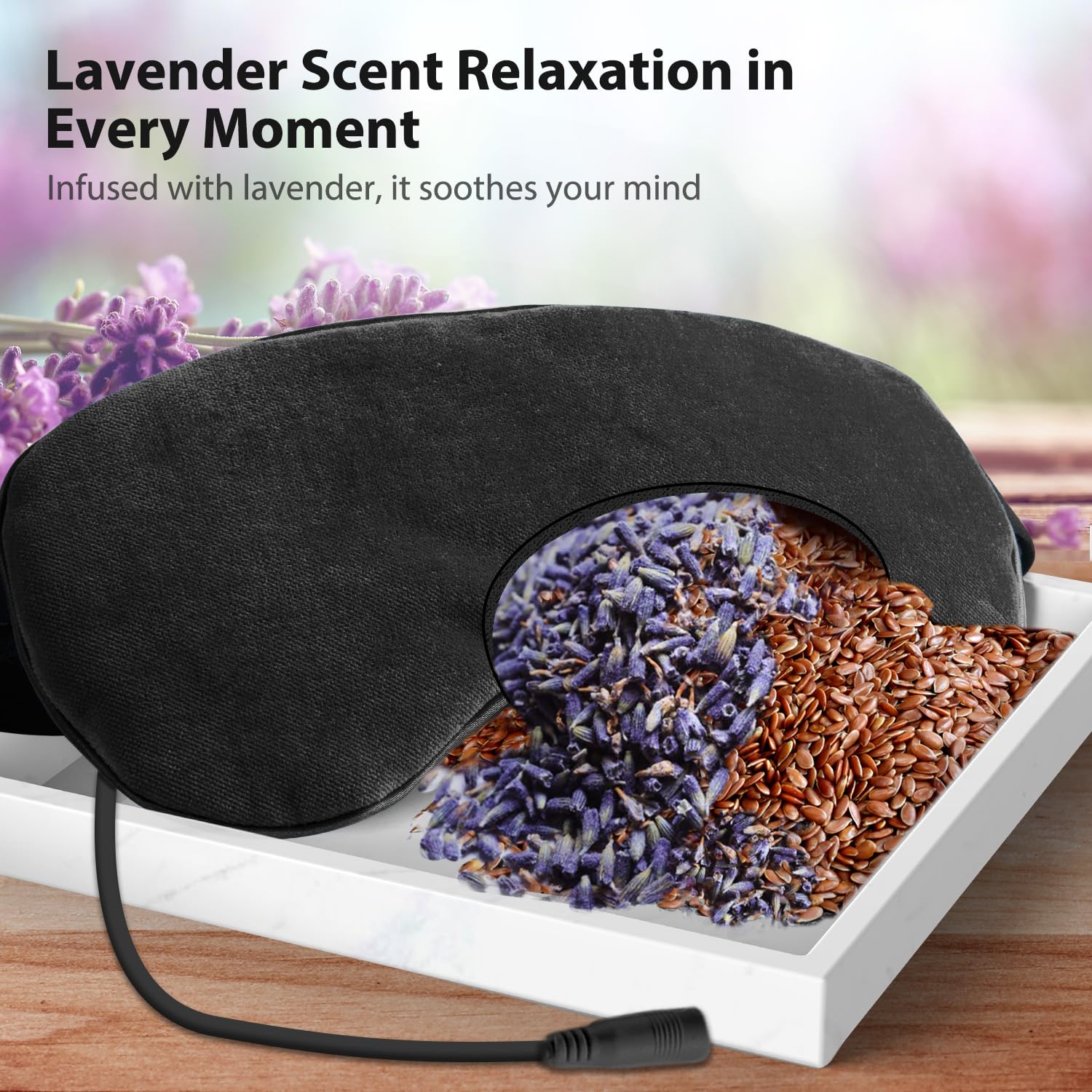 Ezona heated eye mask removable washable cover for hygienic care