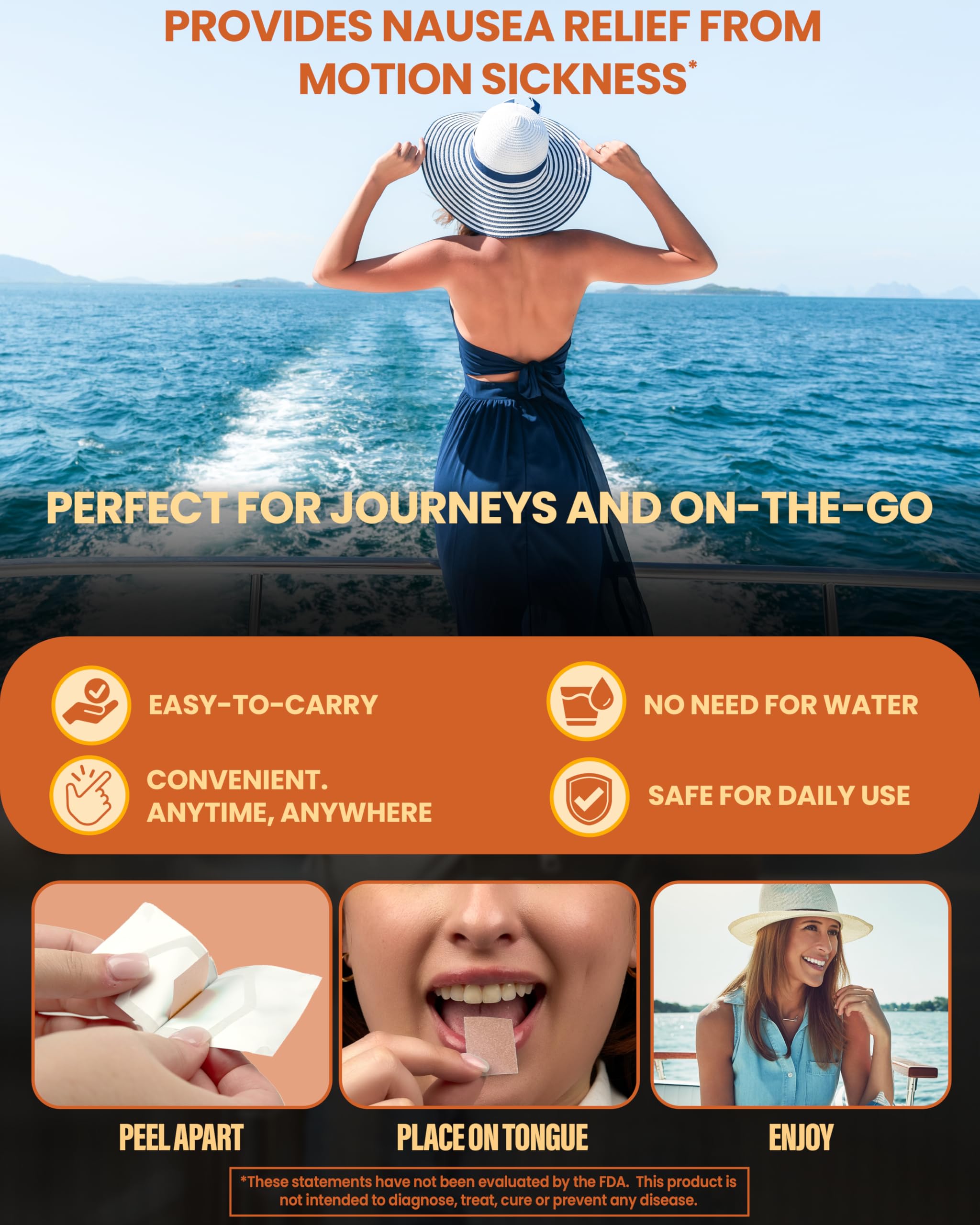 EZStrip Ease sugar-free, gluten-free strips in travel-friendly packaging