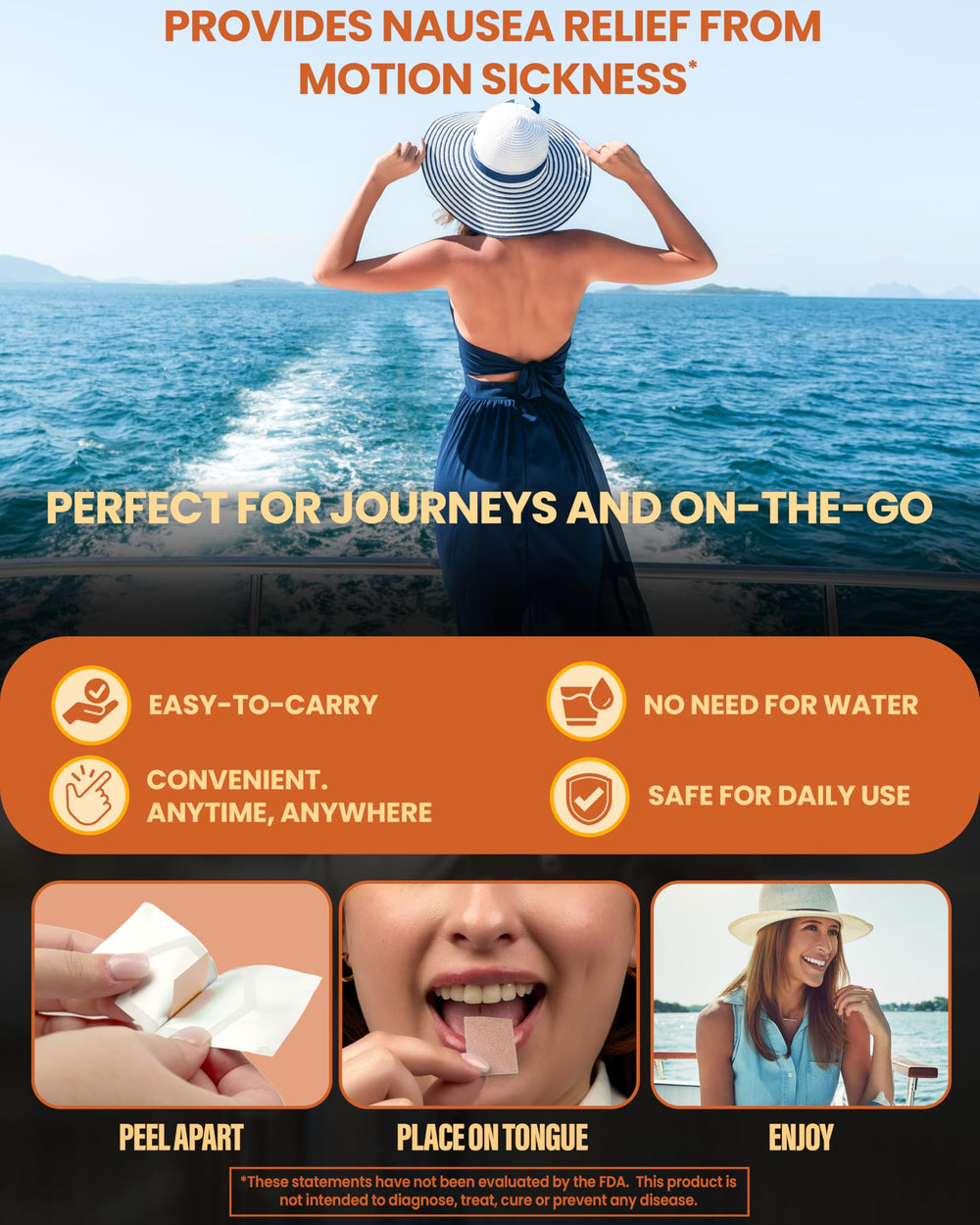 EZStrip Ease sugar-free, gluten-free strips in travel-friendly packaging