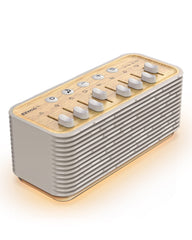EZVALO Lite white noise sleep machine in a compact bedside setup