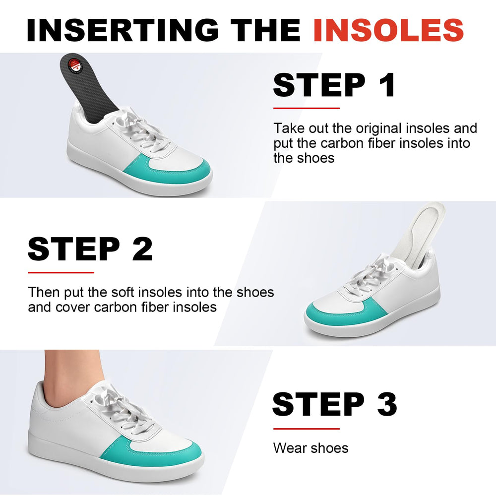 EZWORK size guide image helps select the correct insole length