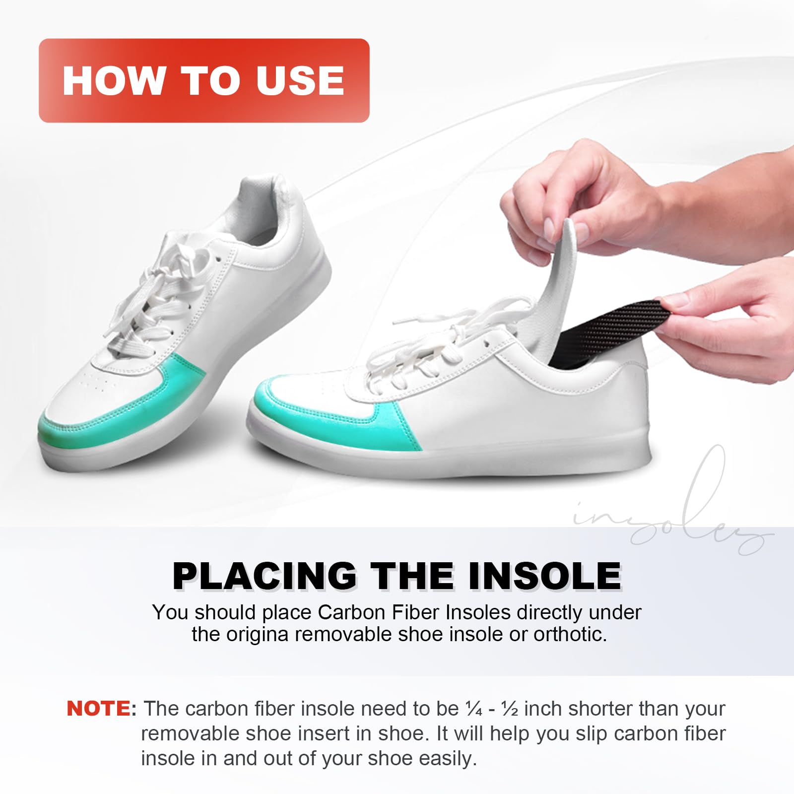 EZWORK pair of insoles in box, ready to insert into shoes