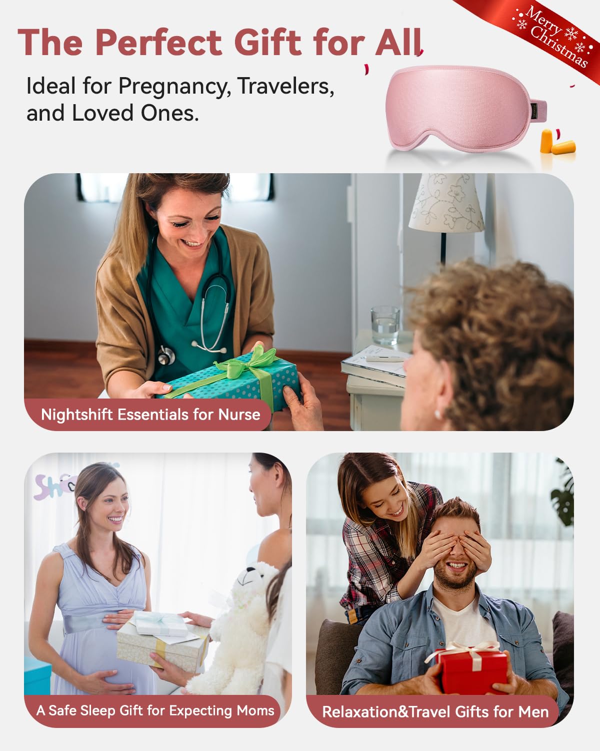 FACEMOON bloqueo de luz y sellado nasal para sueño estable.