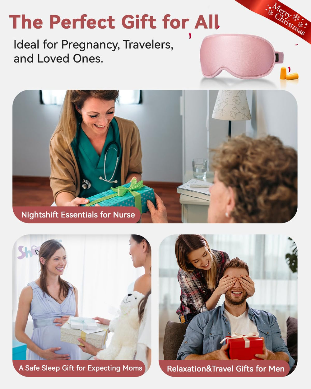 FACEMOON bloqueo de luz y sellado nasal para sueño estable.