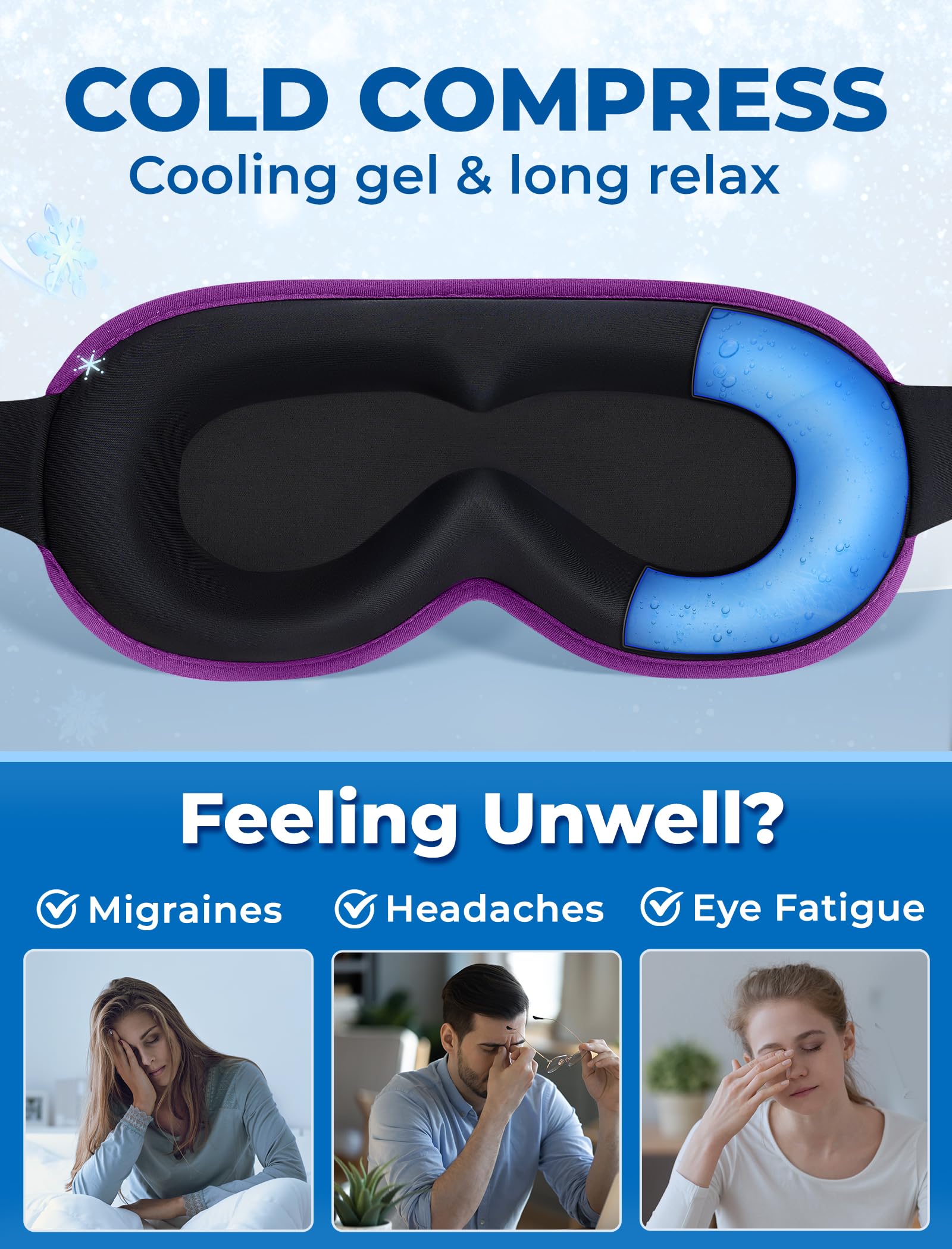 FACEMOON reusable cooling gel insert stays cool without condensation.