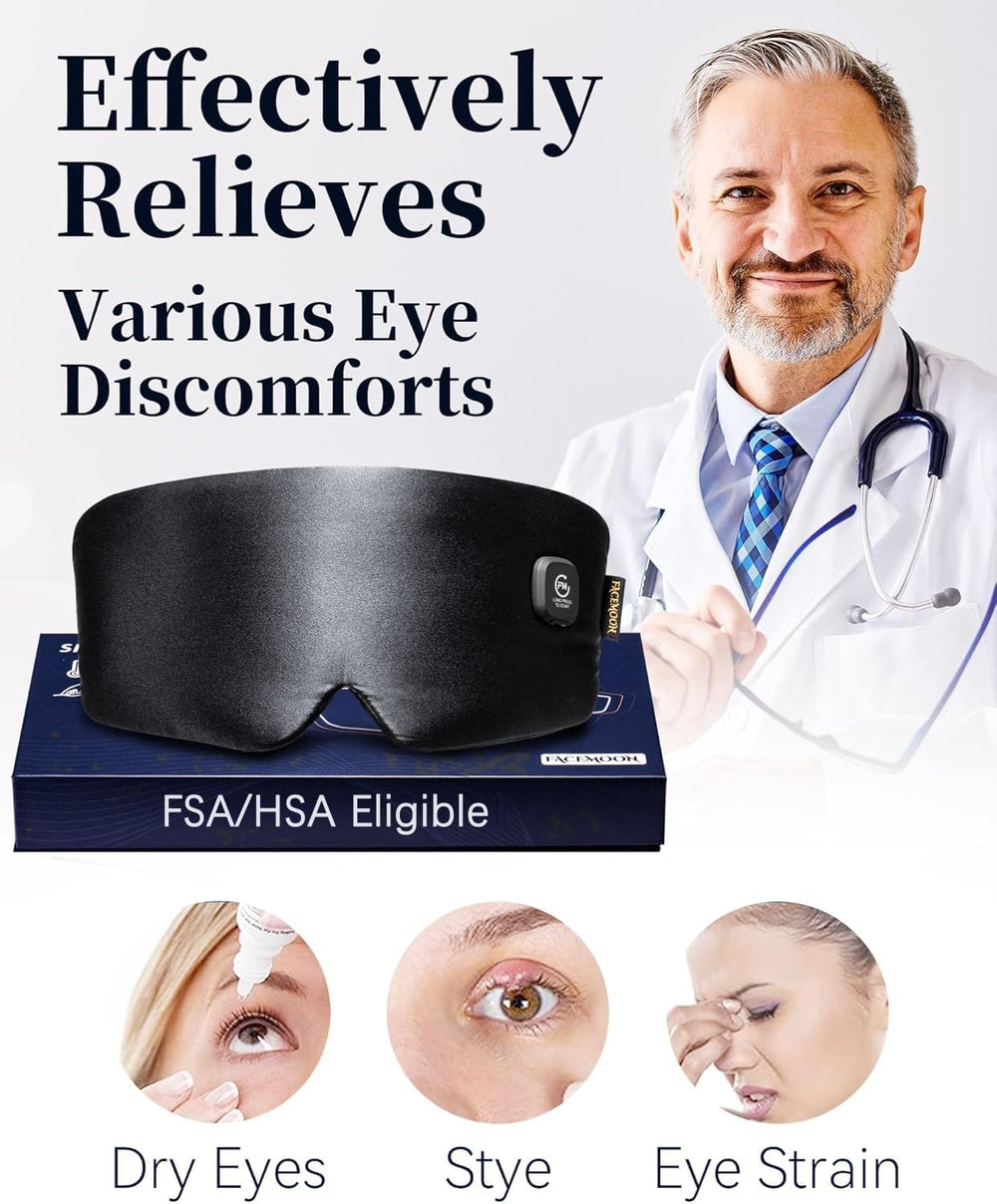 FACEMOON cordless eye mask on the go offers portable warmth.