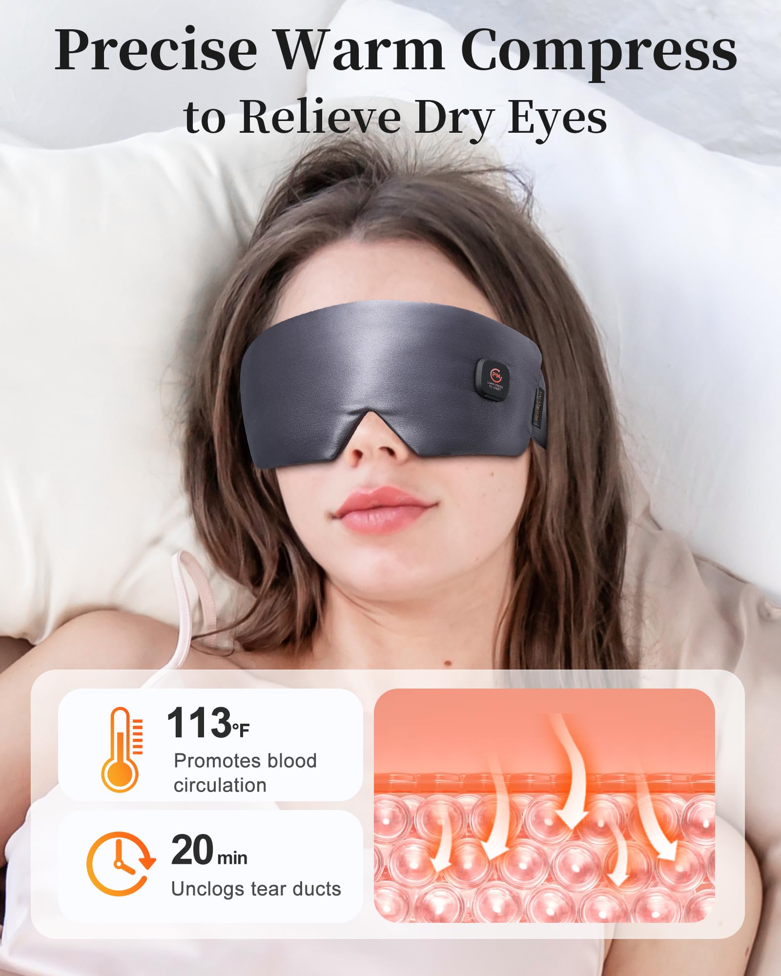 FACEMOON Detachable heating pad for easy cleaning and flexible use