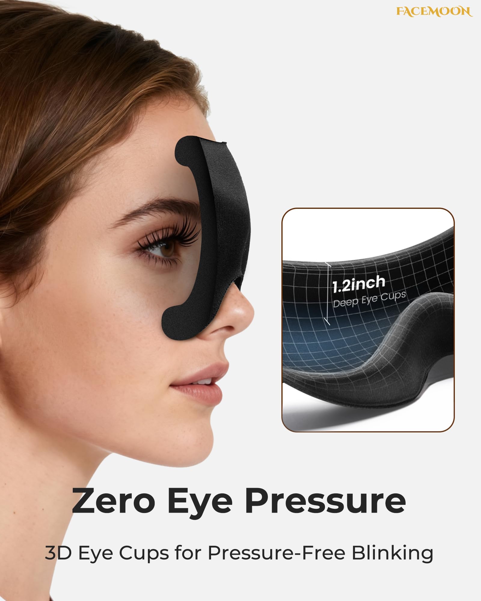 FACEMOON ultra-lightweight mask feels soft on skin for comfortable all-night wear.